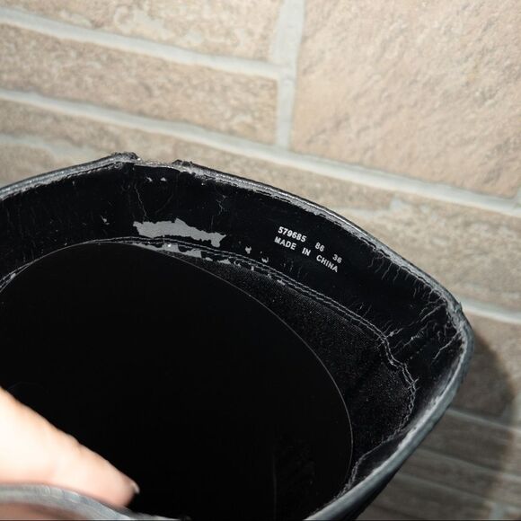 Ecco Black Moto Buckle Heeled Boots Size 36 - Picture 6 of 6